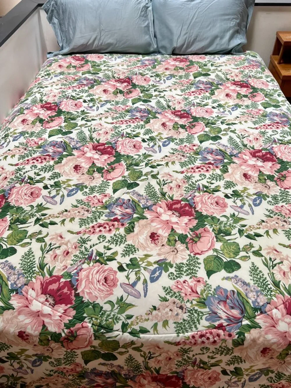 Vintage Waverly Spring Fever Floral Cottagecore Comforter Queen Size